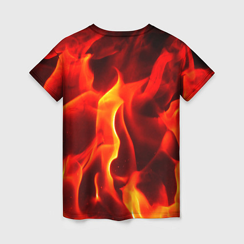 Женская футболка The devil is on fire / 3D-принт – фото 2