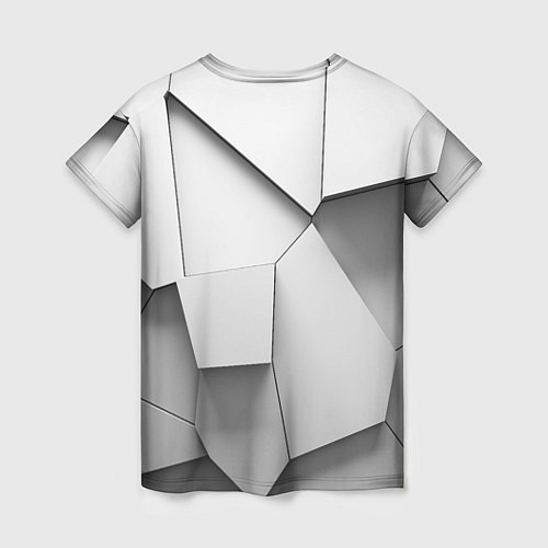 Женская футболка Слом плитки / 3D-принт – фото 2
