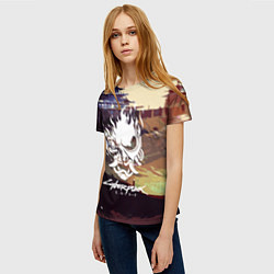 Футболка женская CYBERPUNK 2077 CITY, цвет: 3D-принт — фото 2