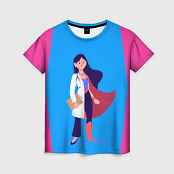Футболка женская Медсестра Super Nurse Z, цвет: 3D-принт