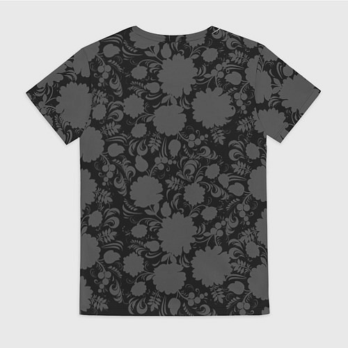 Женская футболка Герб России Хохлома / 3D-принт – фото 2