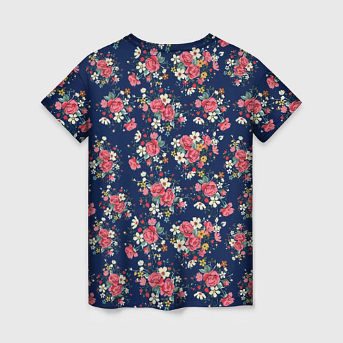 Женская футболка Розы и Ромашки / 3D-принт – фото 2