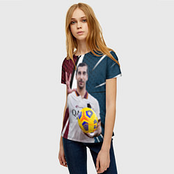 Футболка женская Генрих Мхитарян, цвет: 3D-принт — фото 2