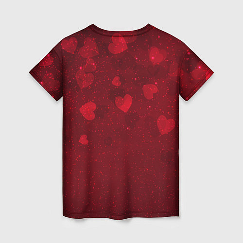 Женская футболка КРАСНЫЕ СЕРДЕЧКИ HEART Z / 3D-принт – фото 2