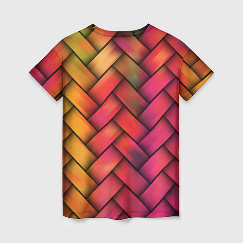 Женская футболка Colorful weave / 3D-принт – фото 2