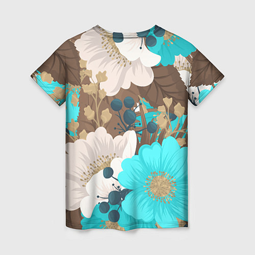 Женская футболка Красивые цвеТы / 3D-принт – фото 2