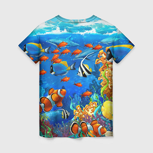 Женская футболка Коралловые рыбки / 3D-принт – фото 2