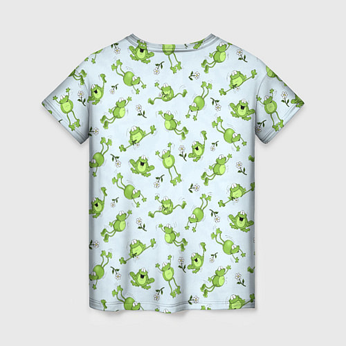 Женская футболка Веселые лягушки / 3D-принт – фото 2