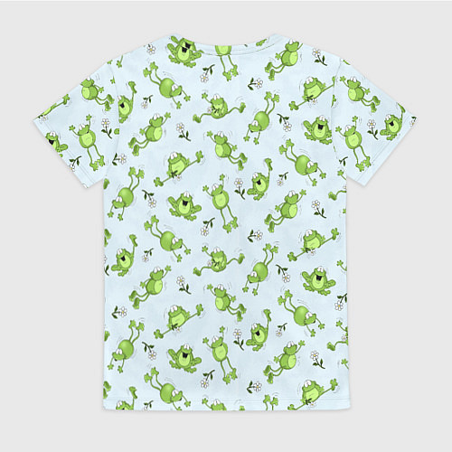 Женская футболка Веселые лягушки / 3D-принт – фото 2