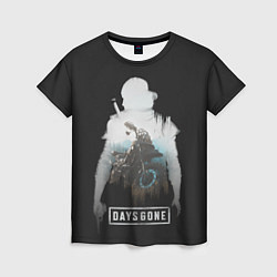 Женская футболка Days gone силуэт Дикона