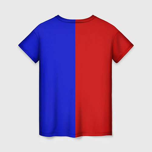 Женская футболка Красно-синий / 3D-принт – фото 2
