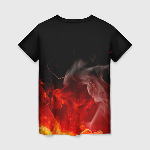 Женская футболка Юно в огне Чёрный клевер / 3D-принт – фото 2