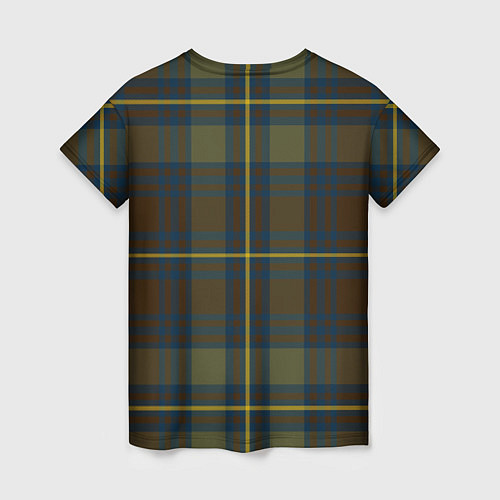 Женская футболка Шотландская клетка, тартан / 3D-принт – фото 2