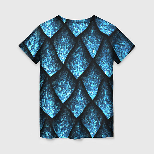 Женская футболка Чешуя ледяного дракона / 3D-принт – фото 2