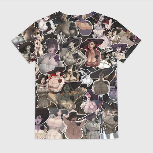 Женская футболка Dimitrescu stikers style / 3D-принт – фото 2