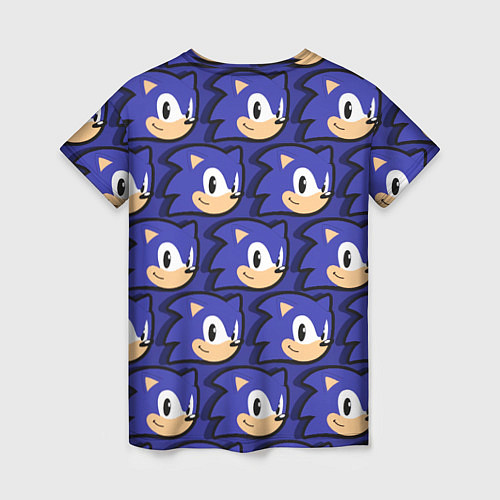 Женская футболка Sonic pattern / 3D-принт – фото 2