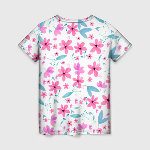 Женская футболка Цветочный узор / 3D-принт – фото 2