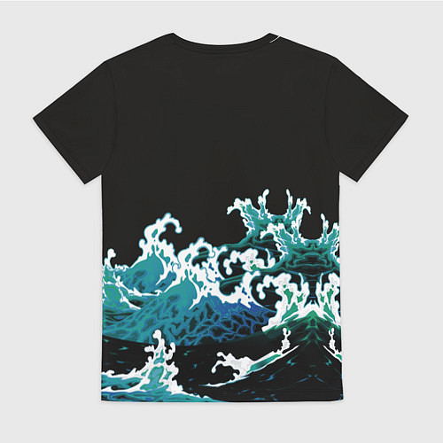 Женская футболка Корабль на Волнах Кракен / 3D-принт – фото 2