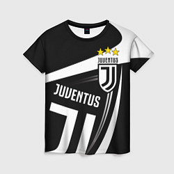 Футболка женская JUVENTUS ЮВЕНТУС ПОЛОСЫ, цвет: 3D-принт