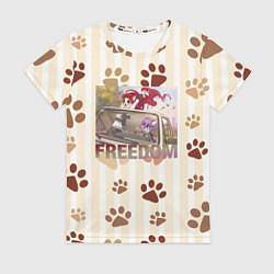 Женская футболка Свободу фурри