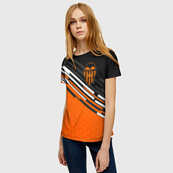 Футболка женская ФК ВАЛЕНСИЯ SPORT СПОРТ, цвет: 3D-принт — фото 2