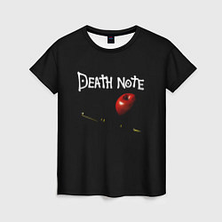 Футболка женская Death Note яблоко и ручка, цвет: 3D-принт