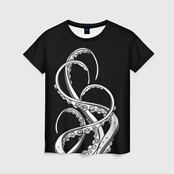 Футболка женская Octopus Black and White, цвет: 3D-принт