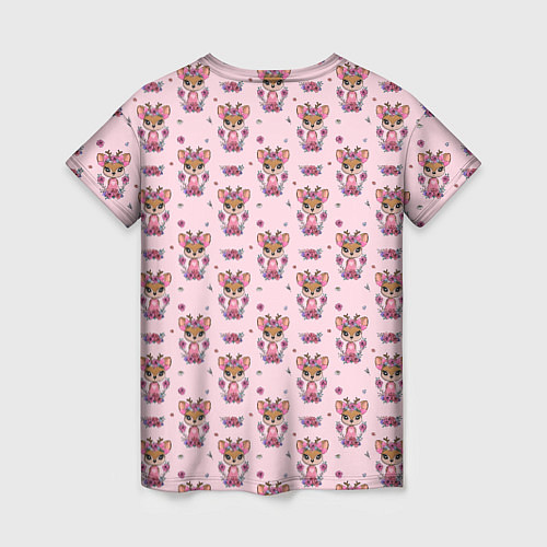 Женская футболка Милая олениха / 3D-принт – фото 2