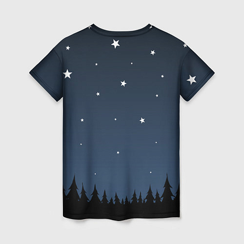 Женская футболка Ночное небо / 3D-принт – фото 2