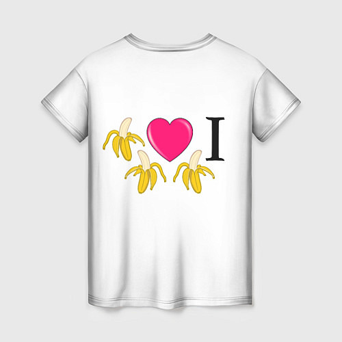 Женская футболка I LOVE BANANAS / 3D-принт – фото 2