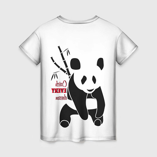 Женская футболка Панда и сон / 3D-принт – фото 2