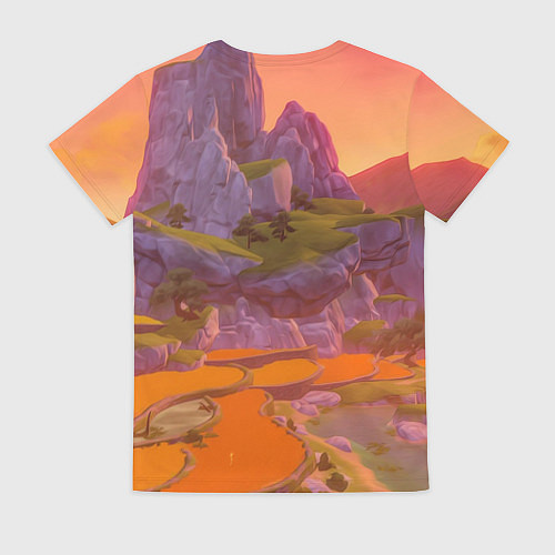 Женская футболка DILUC / 3D-принт – фото 2