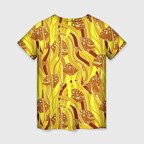 Женская футболка Солнечные пираньи / 3D-принт – фото 2