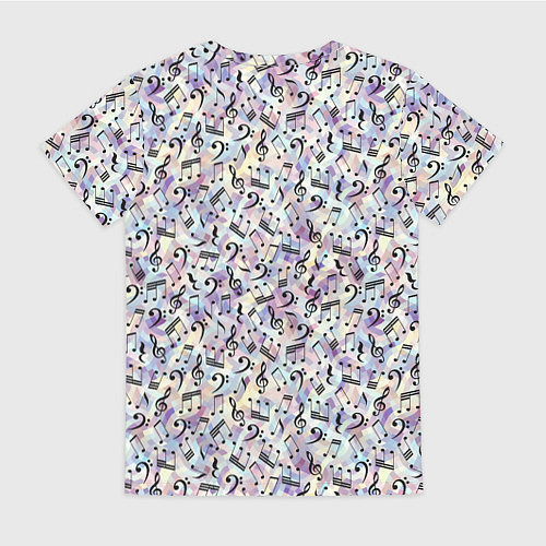 Женская футболка Музыкальные Ноты / 3D-принт – фото 2