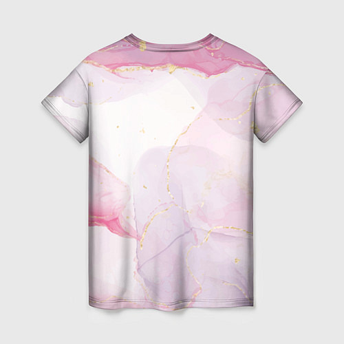 Женская футболка Цветы роспись акварелью / 3D-принт – фото 2