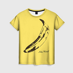 Футболка женская Энди Уорхол - Банан, цвет: 3D-принт