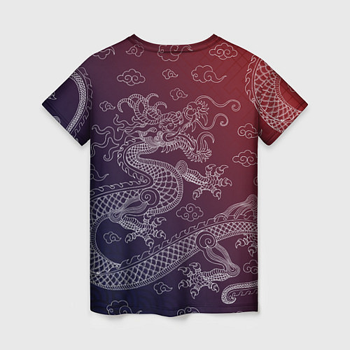 Женская футболка Традиционный китайский дракон / 3D-принт – фото 2