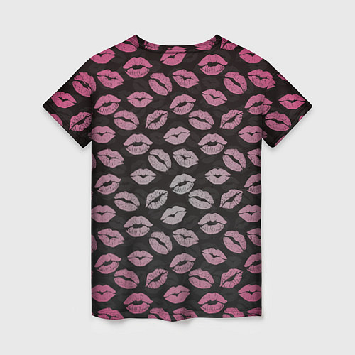 Женская футболка Малиновые губы / 3D-принт – фото 2