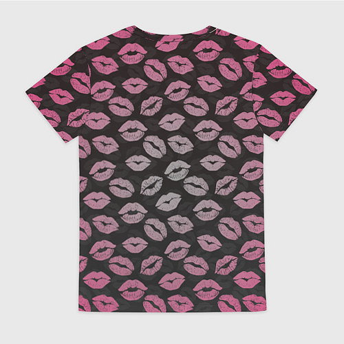 Женская футболка Малиновые губы / 3D-принт – фото 2