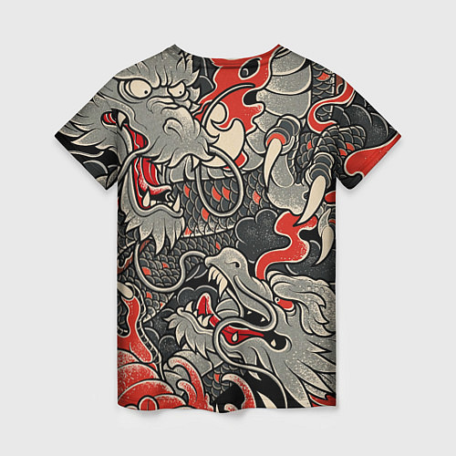 Женская футболка Китайский Дракон, China Dragon / 3D-принт – фото 2