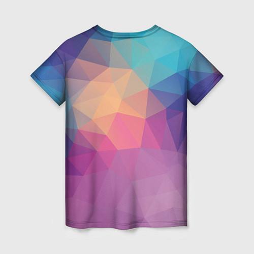 Женская футболка Цветные полигоны - Градиент / 3D-принт – фото 2