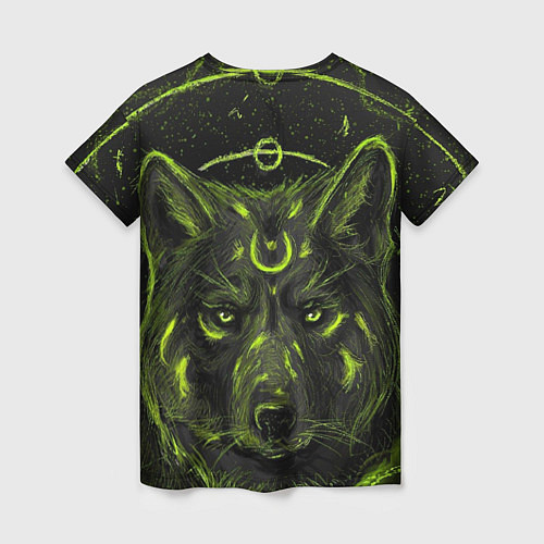 Женская футболка Эзотерический Волк / 3D-принт – фото 2