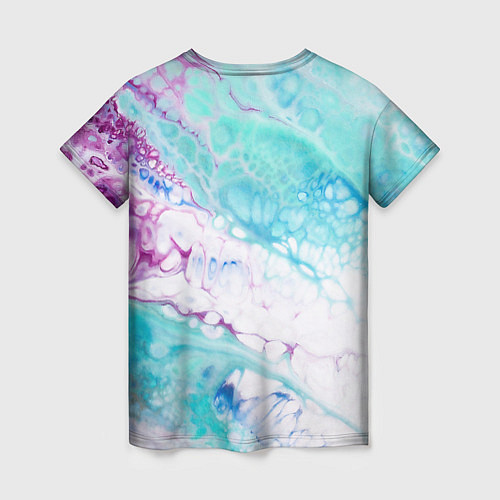 Женская футболка Цветная морская пена / 3D-принт – фото 2