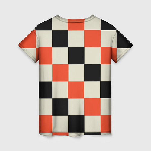 Женская футболка Образец шахматной доски / 3D-принт – фото 2