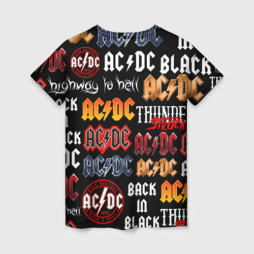 Женская футболка AC DC LOGOBOMBING / 3D-принт – фото 2