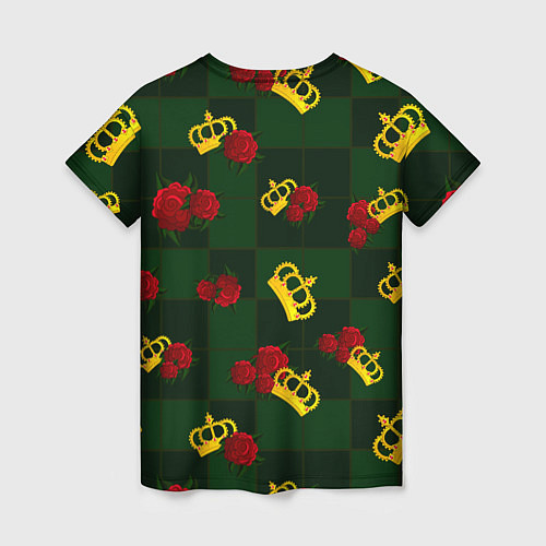 Женская футболка Короны и розы / 3D-принт – фото 2