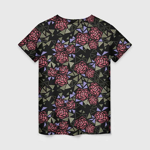 Женская футболка Цветочная мозаика / 3D-принт – фото 2