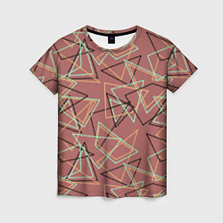 Женская футболка Террактовый геометрический