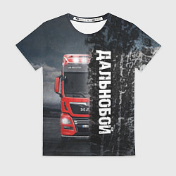 Футболка женская Дальнобой Red Truck, цвет: 3D-принт