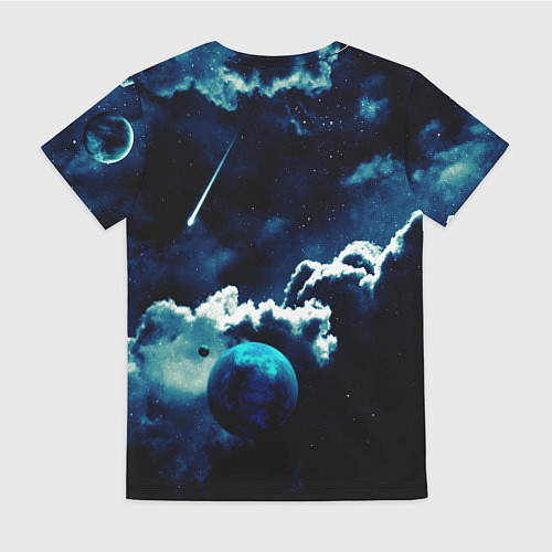 Женская футболка КОСМИЧЕСКИЕ ОБЛАКА / 3D-принт – фото 2